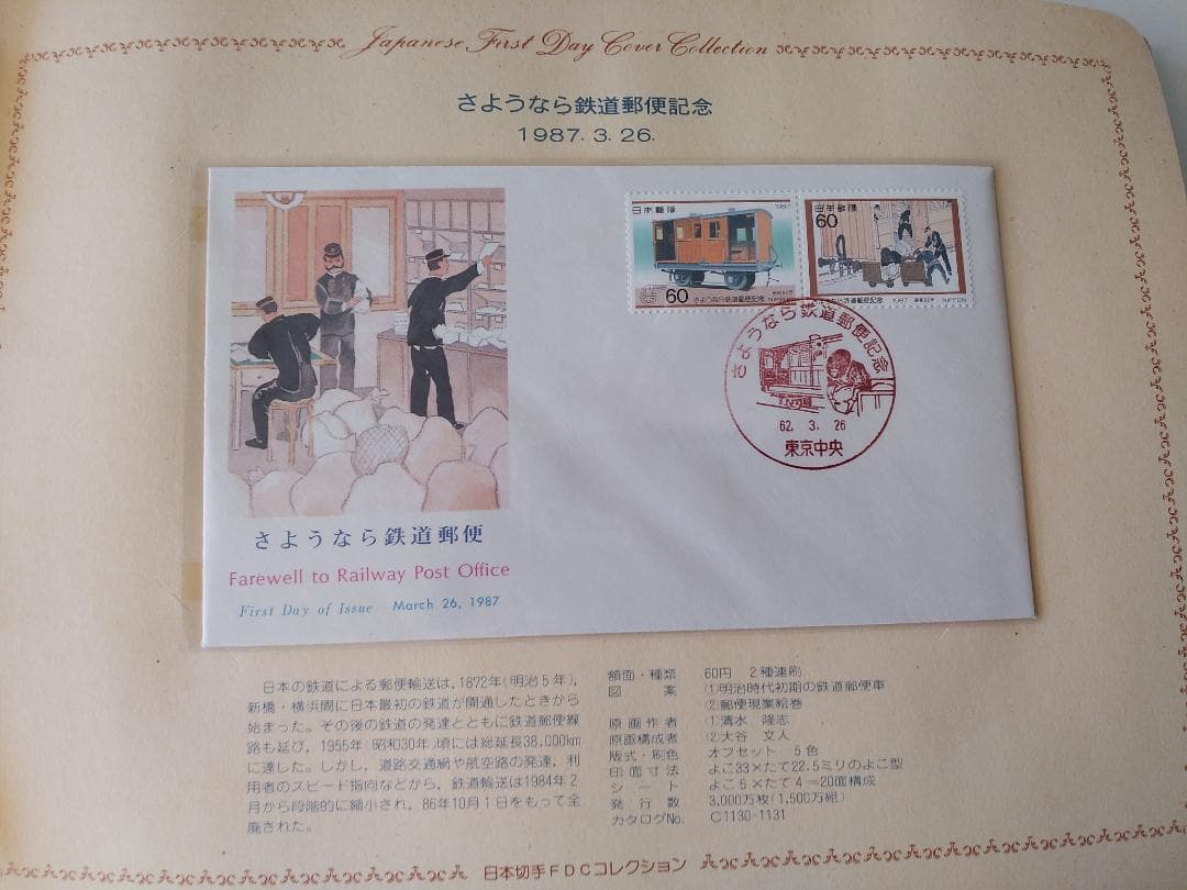 初日カバー 1987年 昭和62年 卯年 記念切手 切手 38通 ファイル 新品