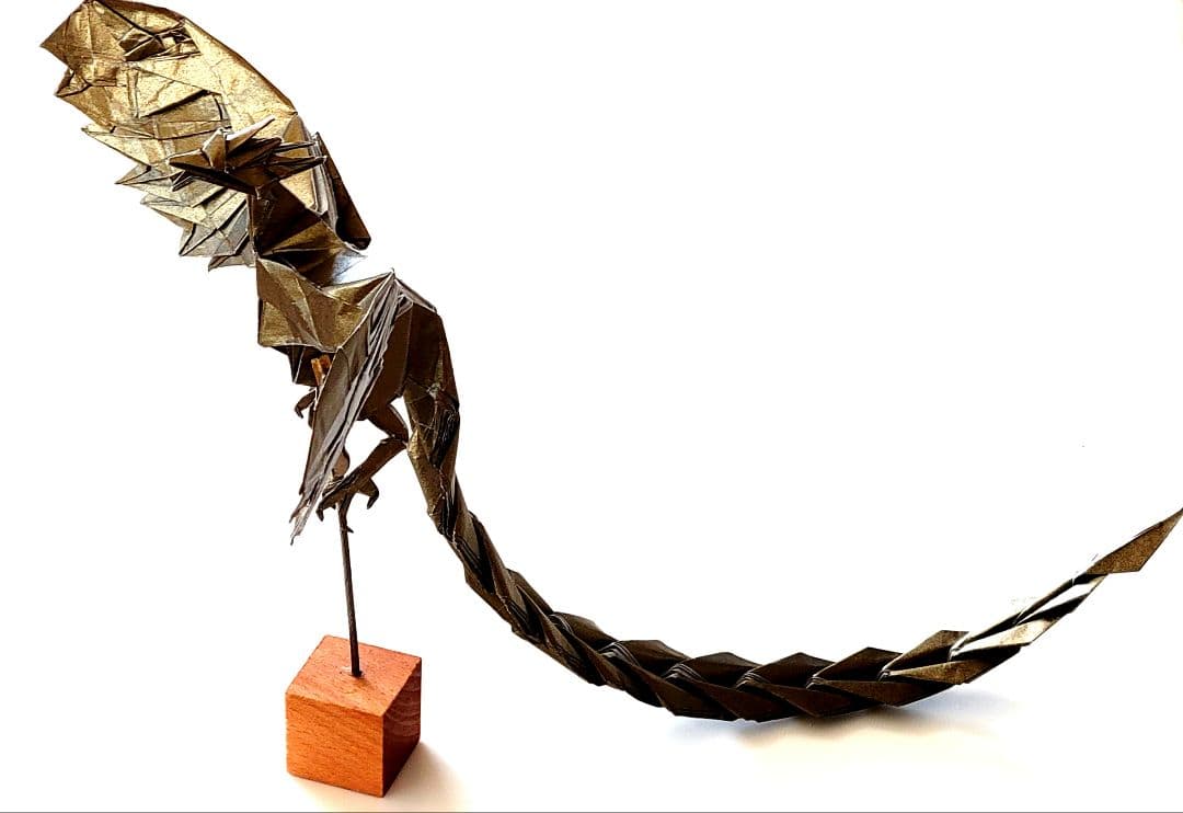 そらたん折り紙作品3点おまとめ( 銀ドラゴン・赤ドラゴン・金フェニックス)