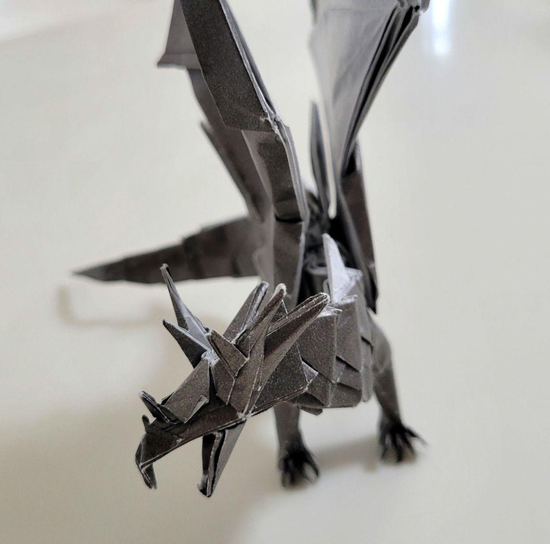 そらたん折り紙作品3点おまとめ( 銀ドラゴン・赤ドラゴン・金フェニックス)