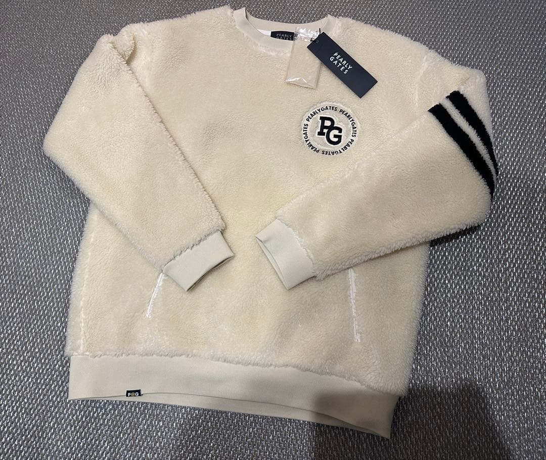 パーリーゲイツ　ボアトップス　もこもこ　新品　ホワイト　サイズ1 最新作