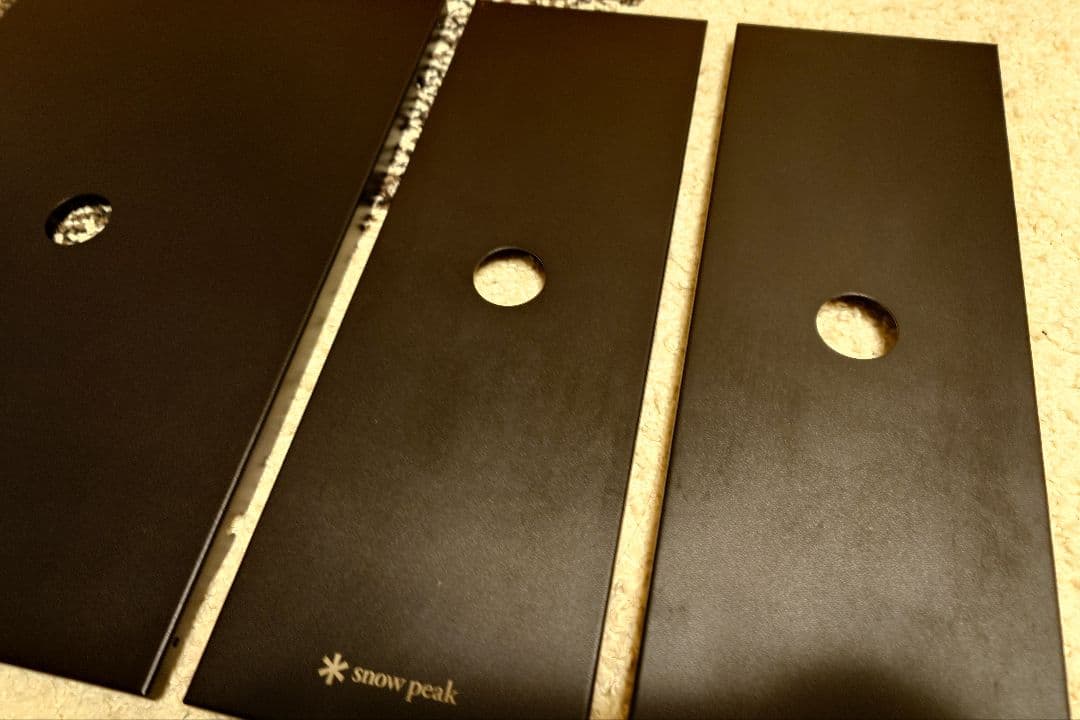 Q*郎様 スノーピーク ステンレストレー1ユニット×1ハーフユニット×2 ブラッ