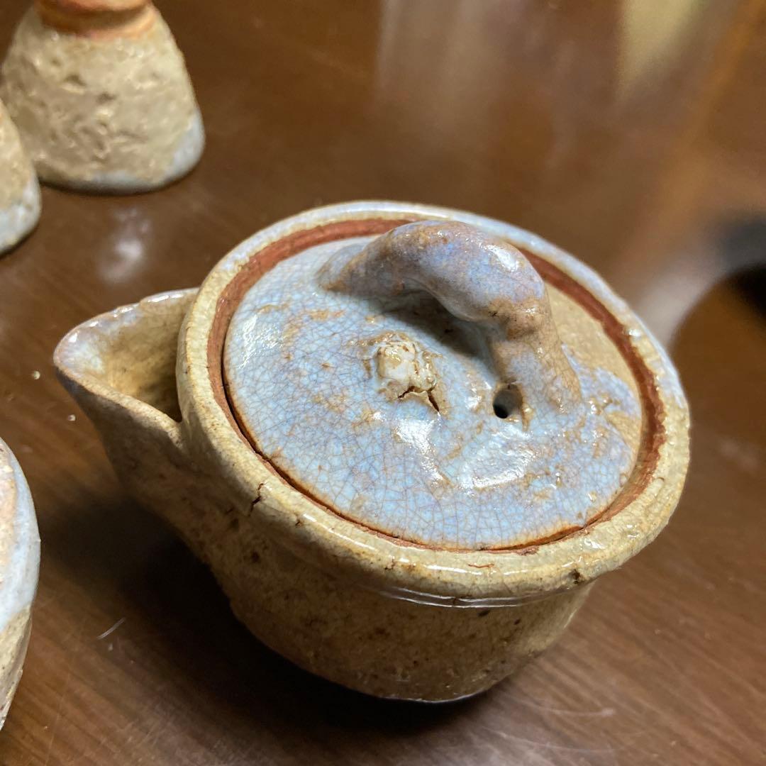 期間限定お値引き‼️烏城彫　茶櫃(ちゃびつ) 梅とザクロ　萩焼セット付き