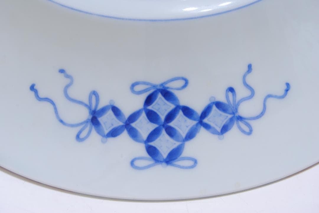 オールド深川　深鉢 紅葉 青海波 七宝文 深川製磁