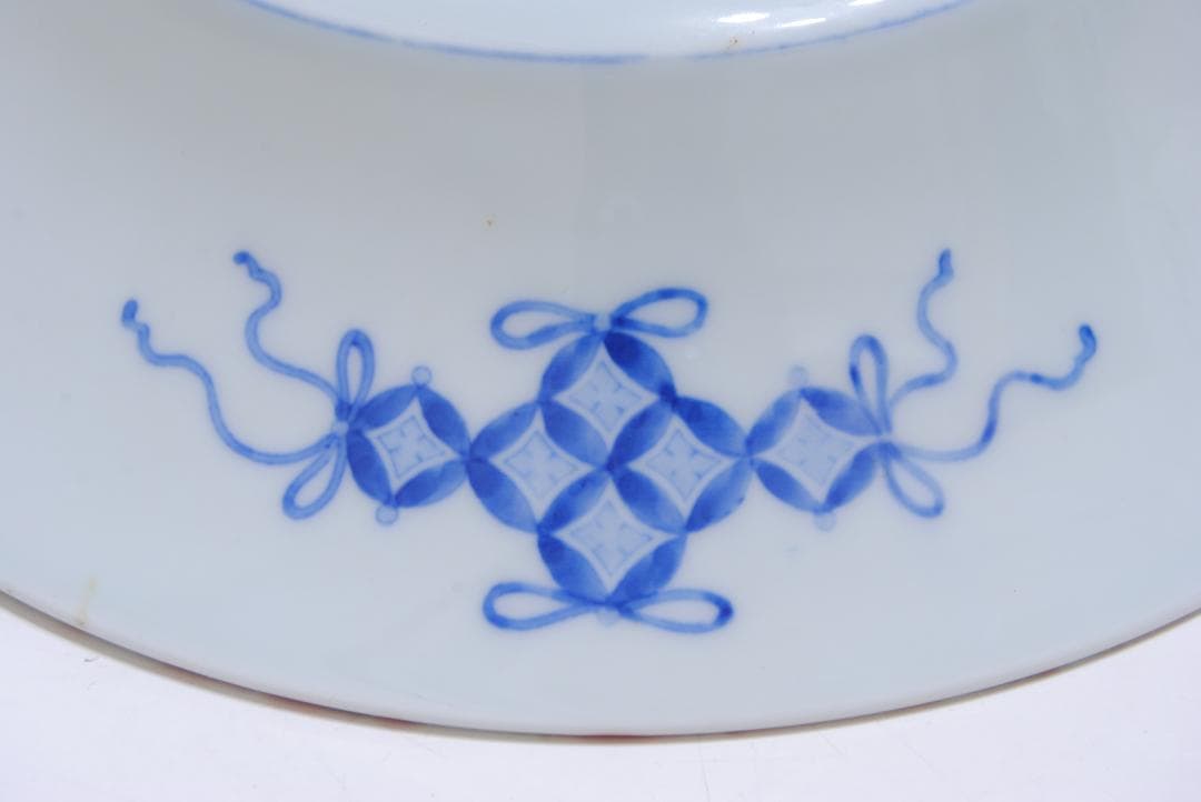 オールド深川　深鉢 紅葉 青海波 七宝文 深川製磁