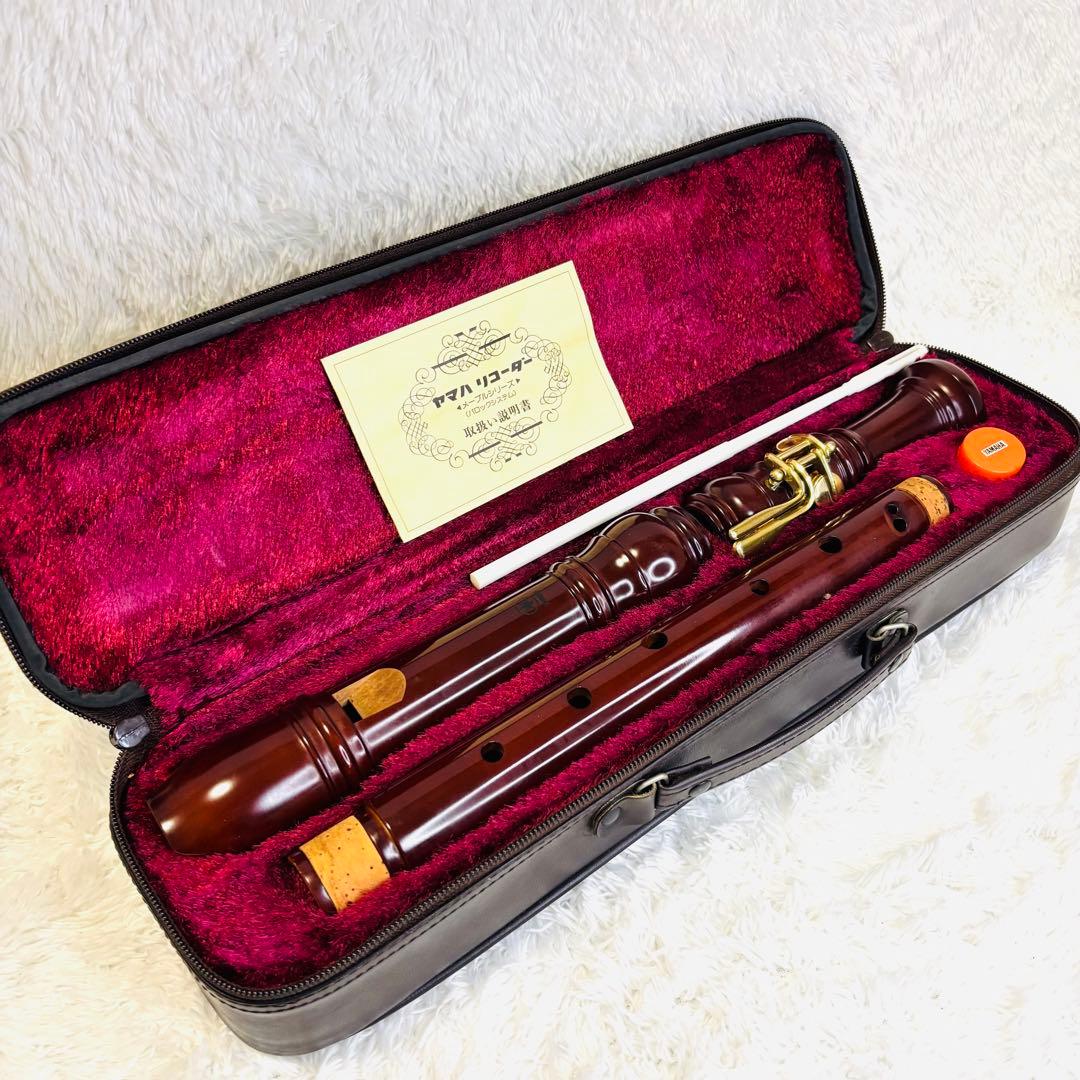 美品 ヤマハ 木製テナーリコーダー バロック式 ケース付