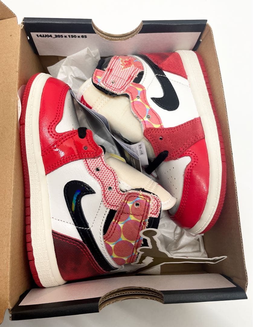 新品未使用　Nike ナイキ　ジョーダン1 スパイダーマン 14センチ