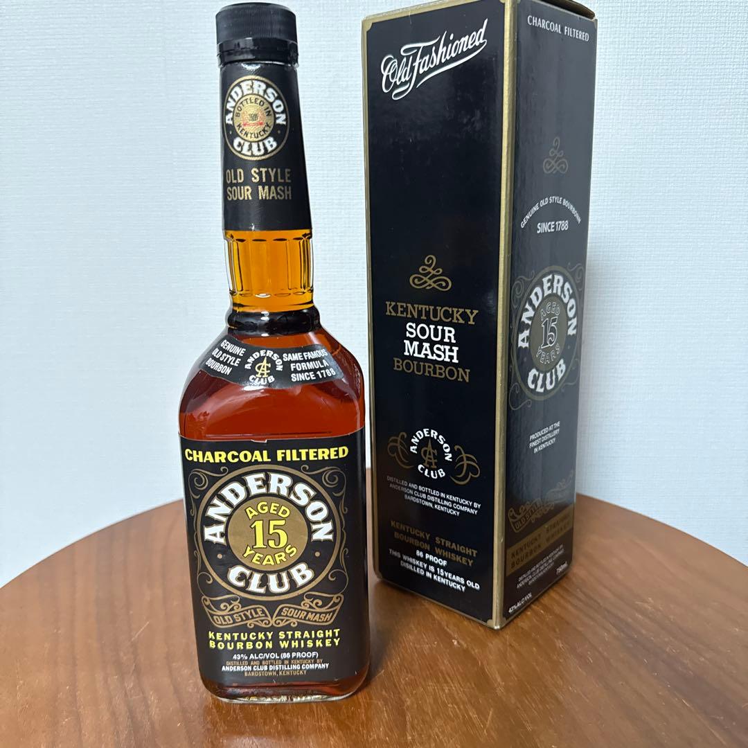 【未開栓・希少】アンダーソンクラブ 15年 バーボン ウイスキー 箱付 古酒