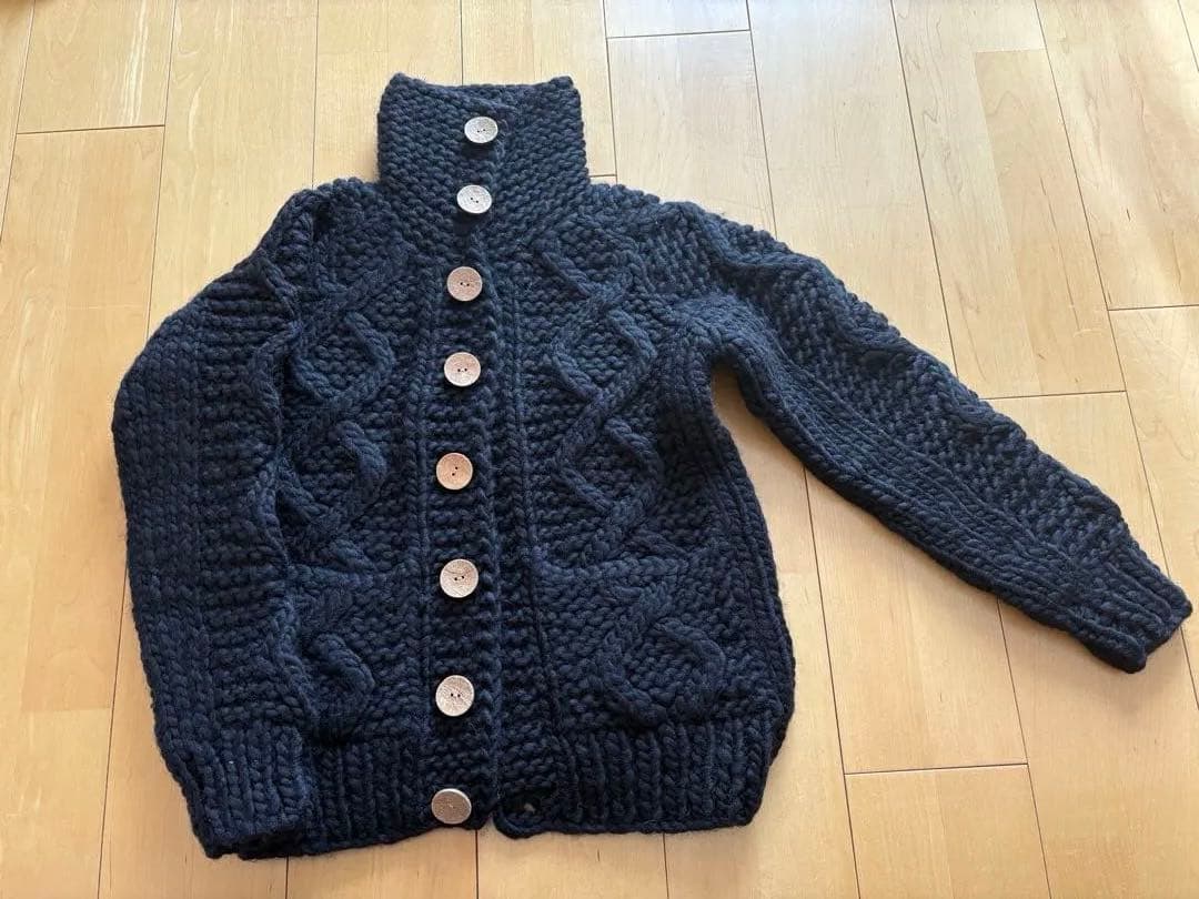 チョコ【新品】WJK ブラックケーブル編みセーター