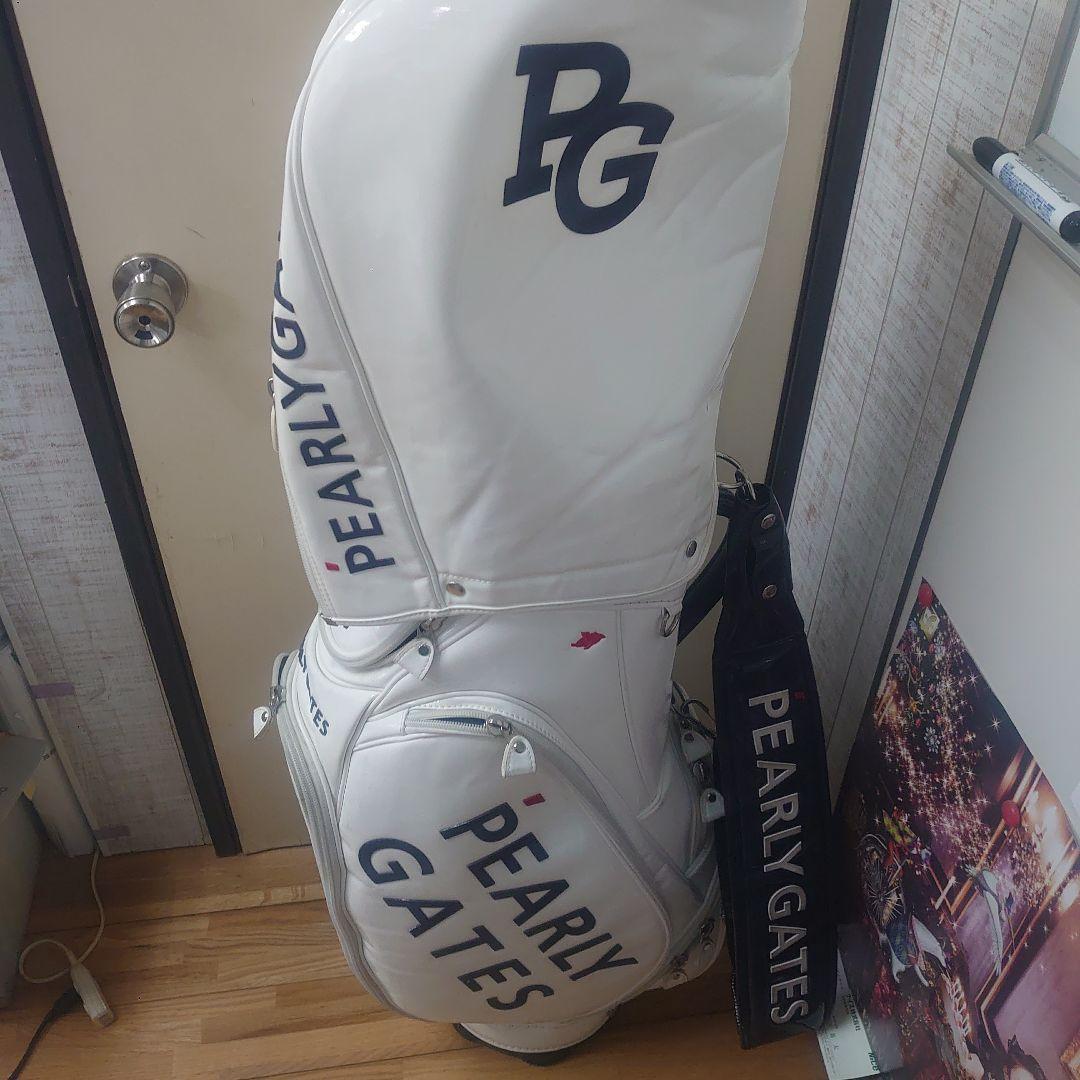 パーリーゲイツキャディバック　エナメルホワイト　正規品