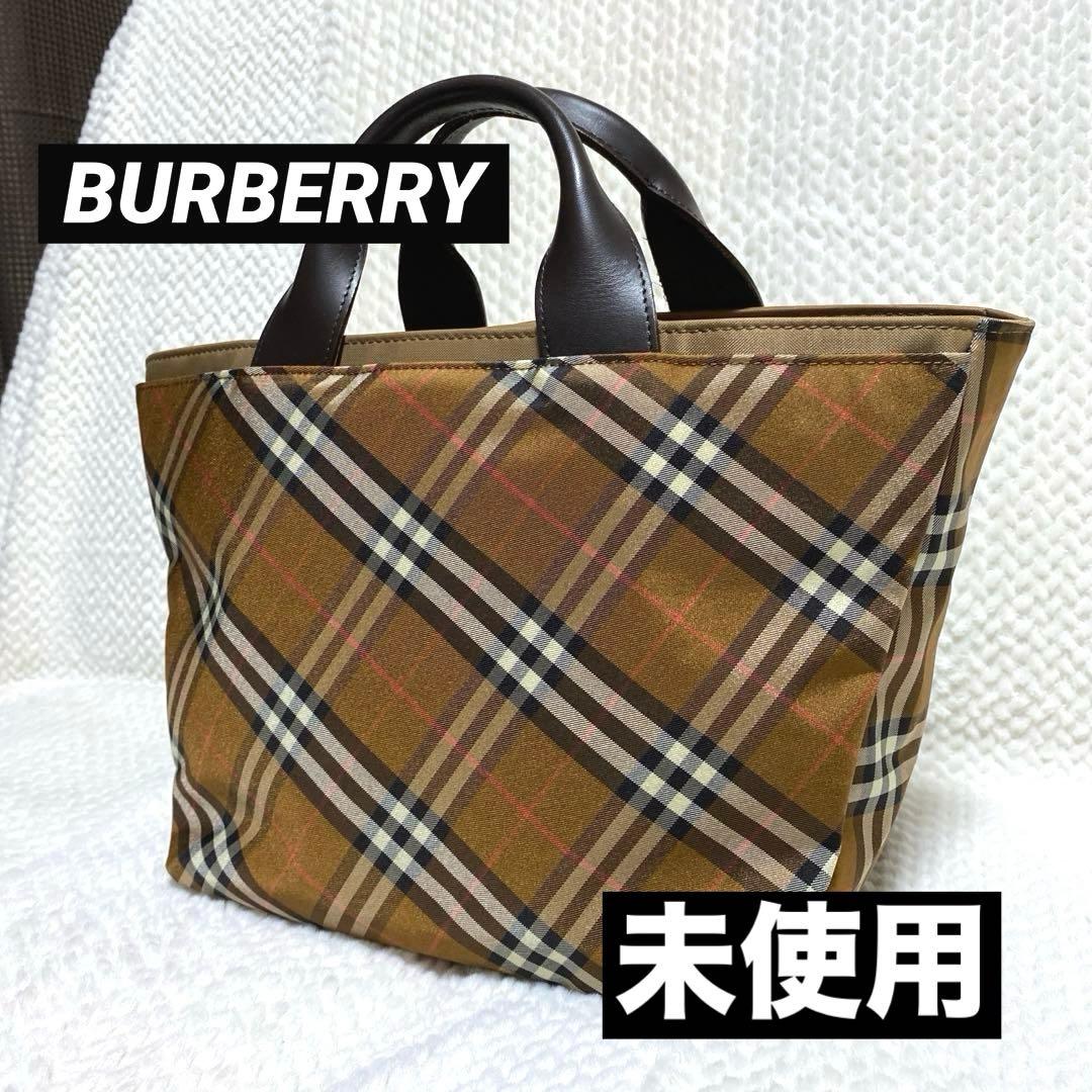 未使用 Burberry バーバリーブルーレーベル ノバチェック ハンドバッグ