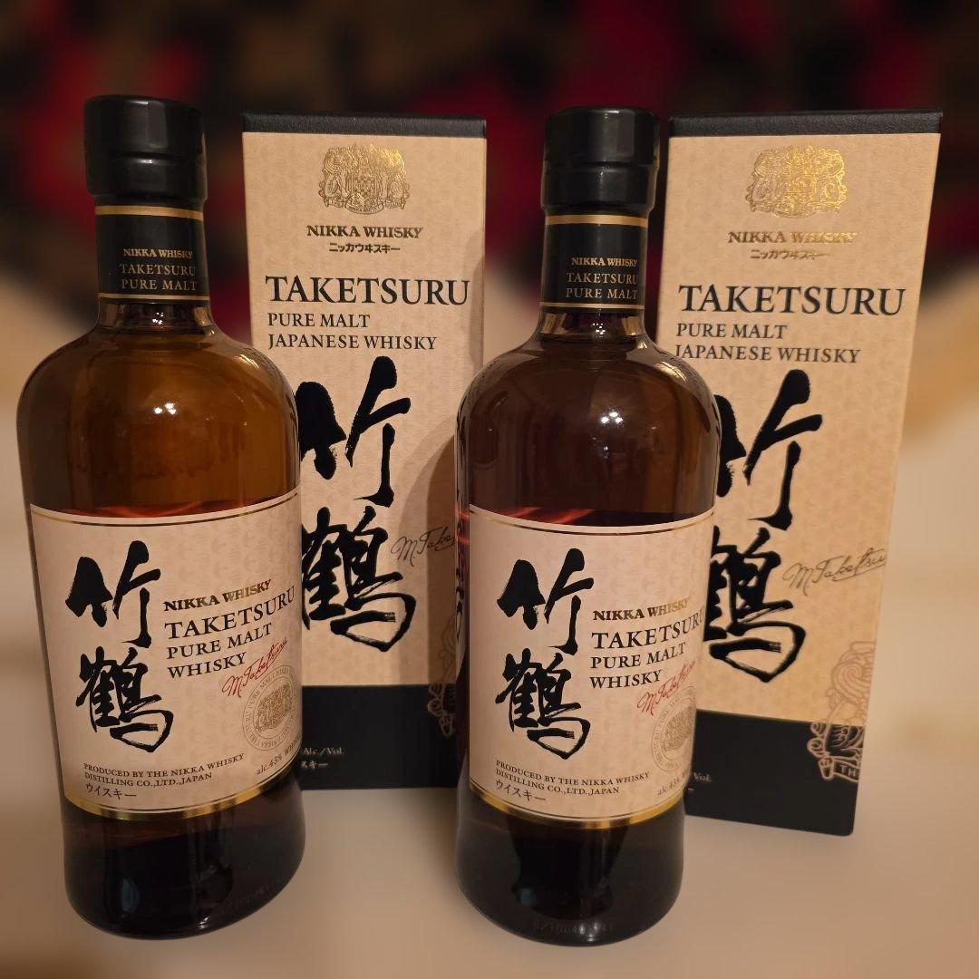 (入手困難) [ NIKKA ] 竹鶴 ピュアモルトウイスキー(新品) ２本 !