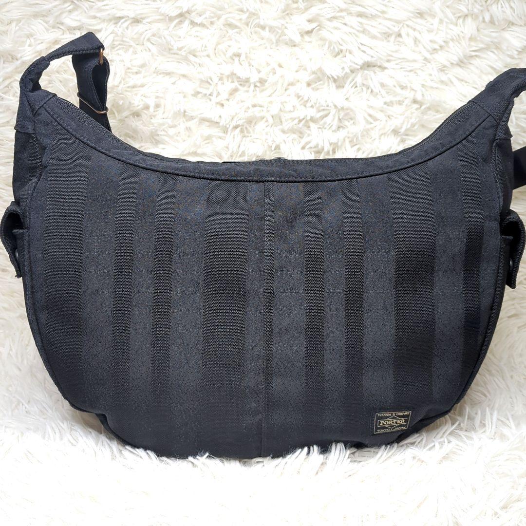 美品✨ポーター タンゴ ショルダーバッグ 黒 三日月 多収納 70周年記念モデル
