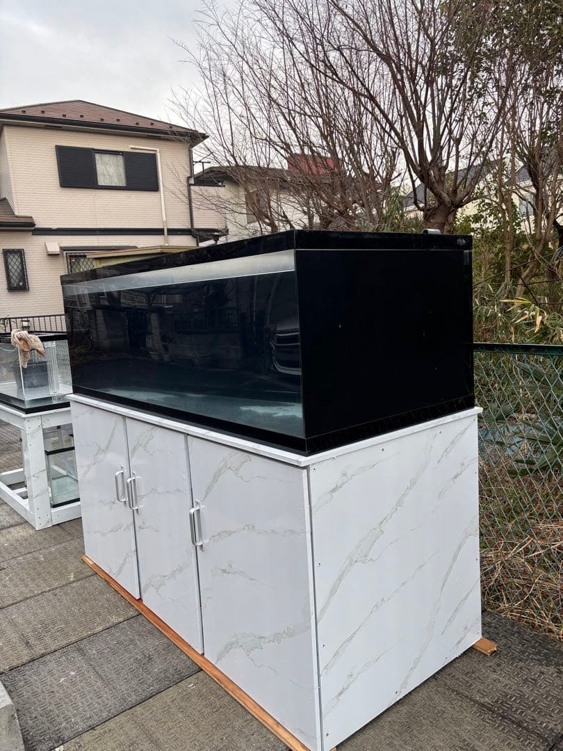 引き取り限定⇒ 180-60-80 オーバーフローアクリル水槽 と台のセット