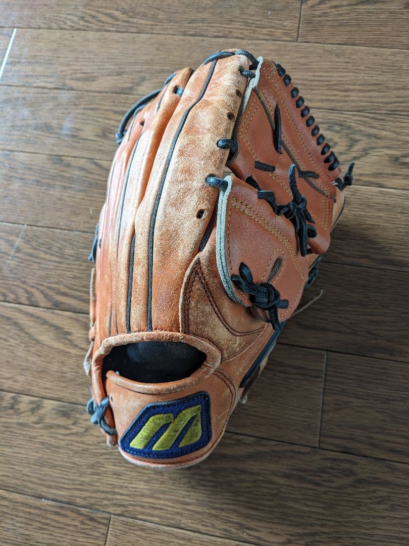 ミズノ オレンジ レザー グローブ