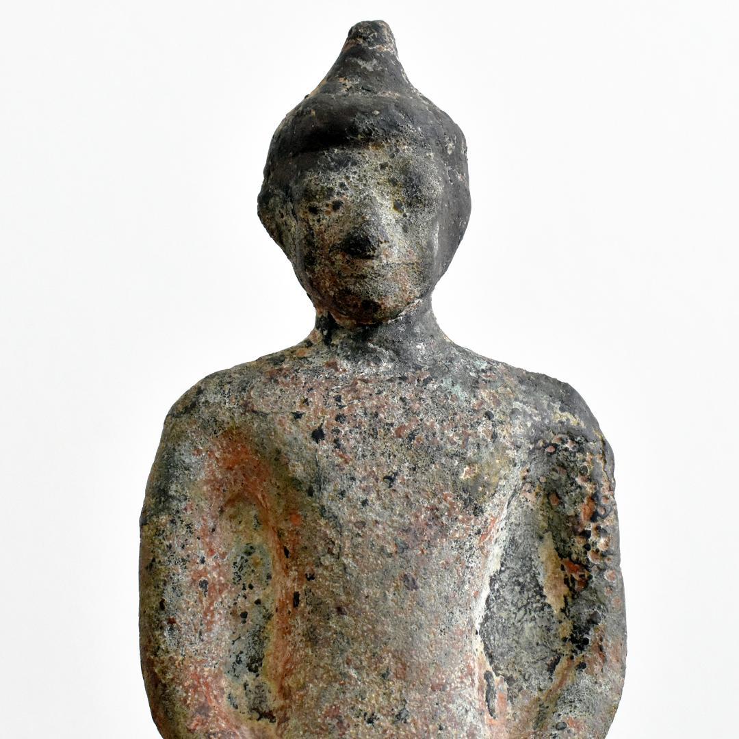 8〜10世紀頃 東南アジア タイ青銅製仏像 /古美術 古銅 鋳造 金銅仏 ブッダ