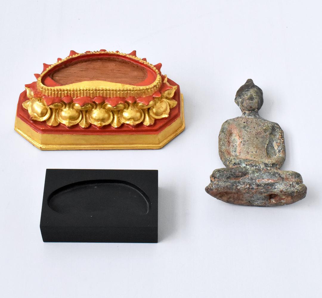 8〜10世紀頃 東南アジア タイ青銅製仏像 /古美術 古銅 鋳造 金銅仏 ブッダ