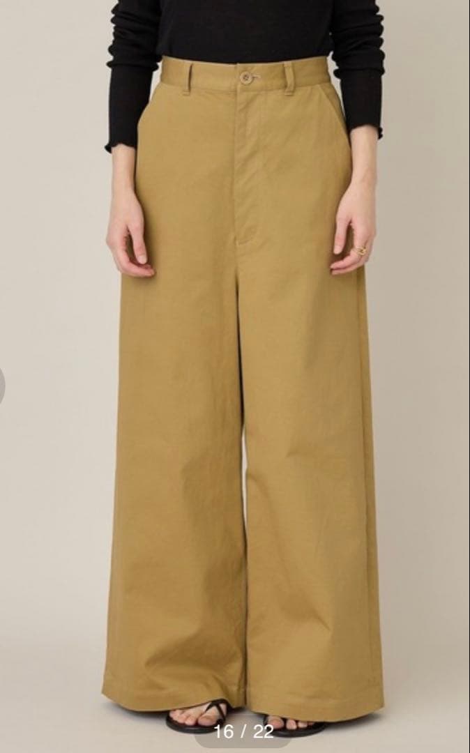 Curensology カレンソロジー ＜&RC＞ワイドルーズチノパンツ 36