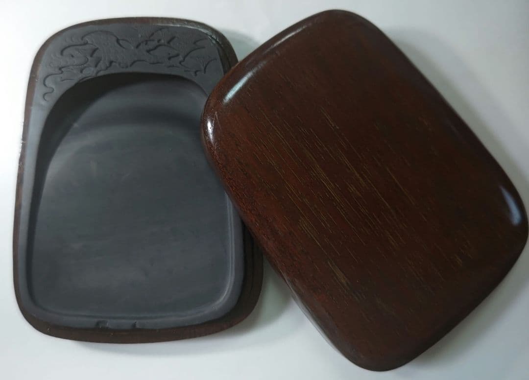お値下げしました 端渓硯 木箱ケース付き 唐硯 硯 書道 匿名配送