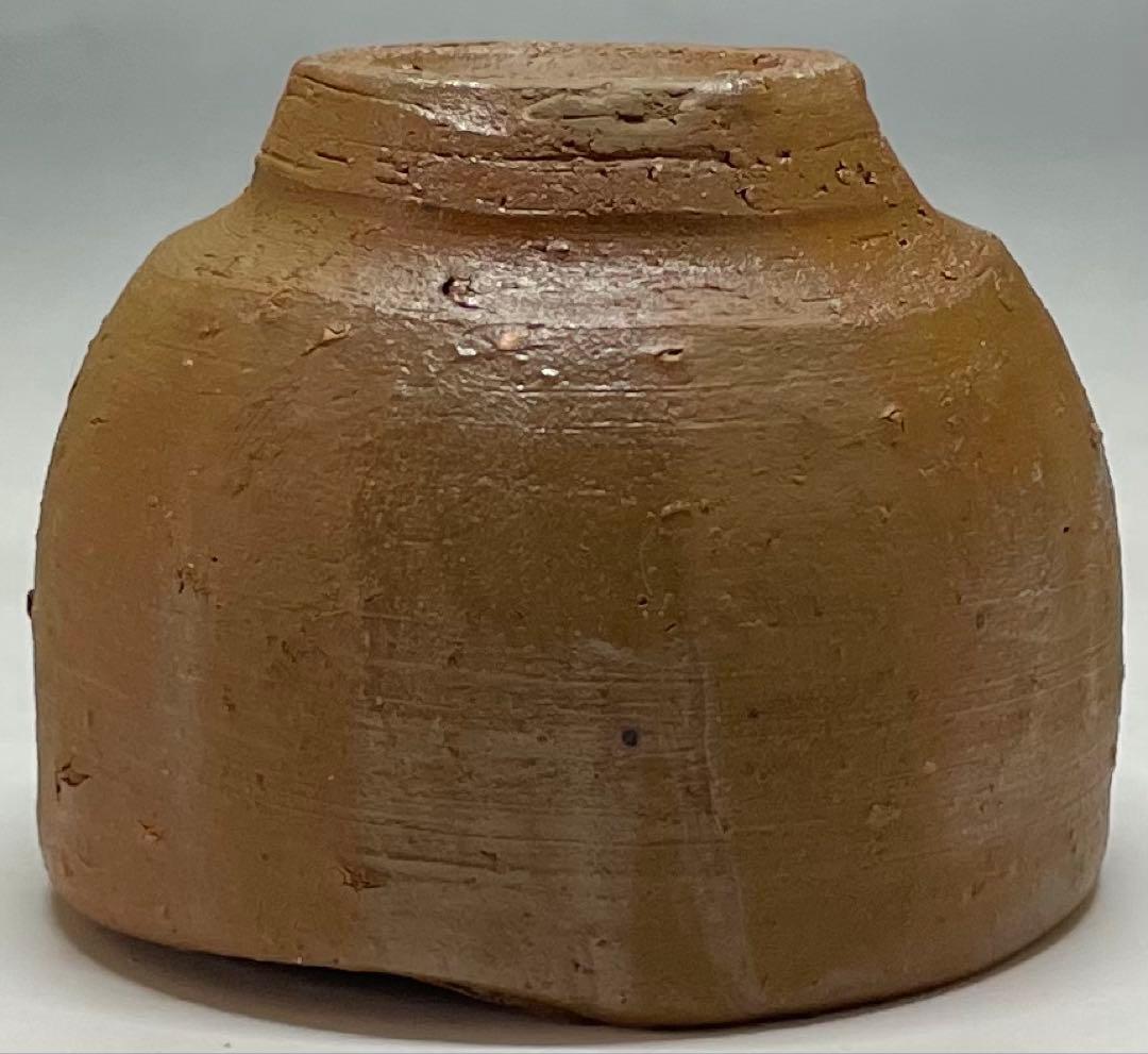 人間国宝　藤原啓　備前酒杯　ぐい呑　共箱　栞　Z23