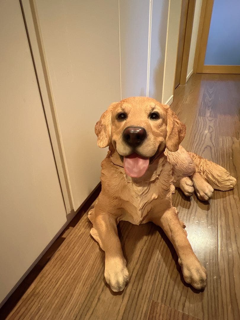 ※かつゴールデンレトリバー犬 オブジェ置物オーナメント実物大本物そっくり