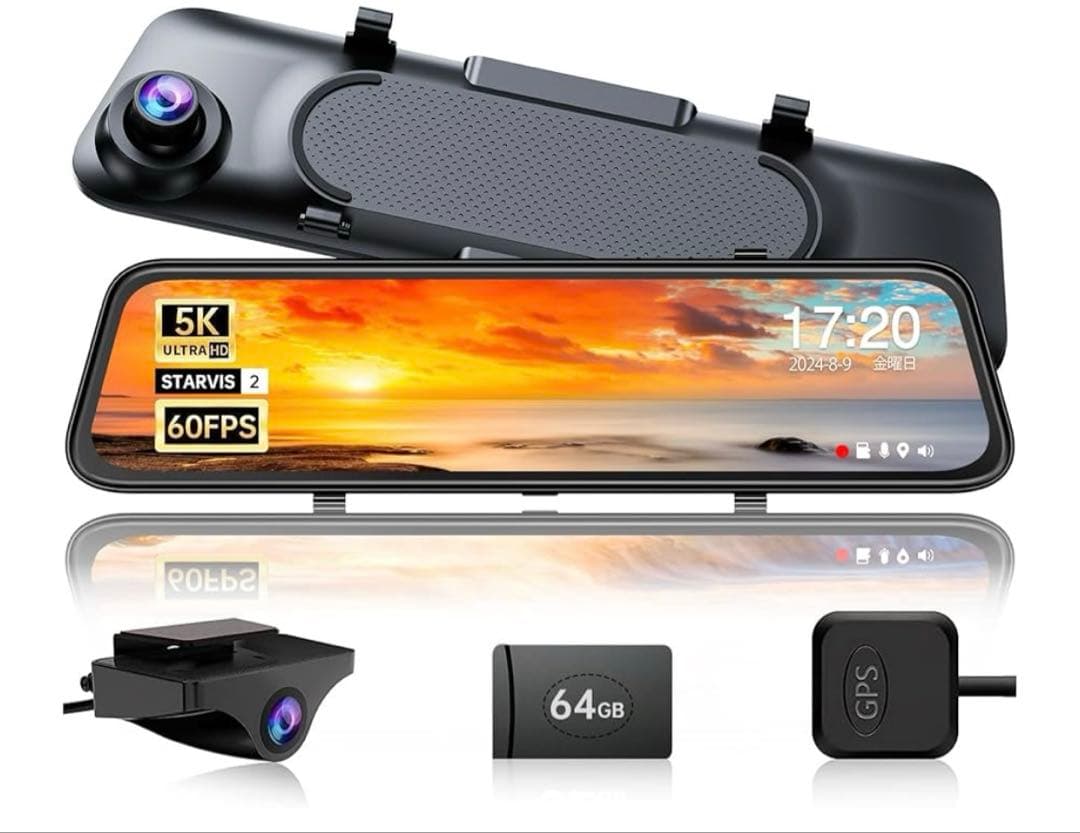 511017 JADO最新ドライブレコーダーミラー型 5K解像度