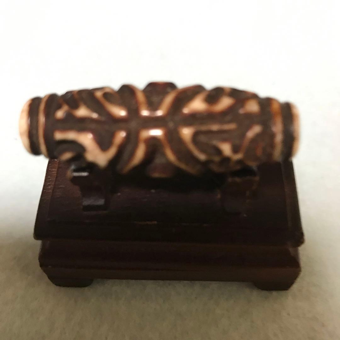 超珍品激レア‼︎ 彫刻　六字真言　二眼天珠　最強の魔除け　ふれでぃ