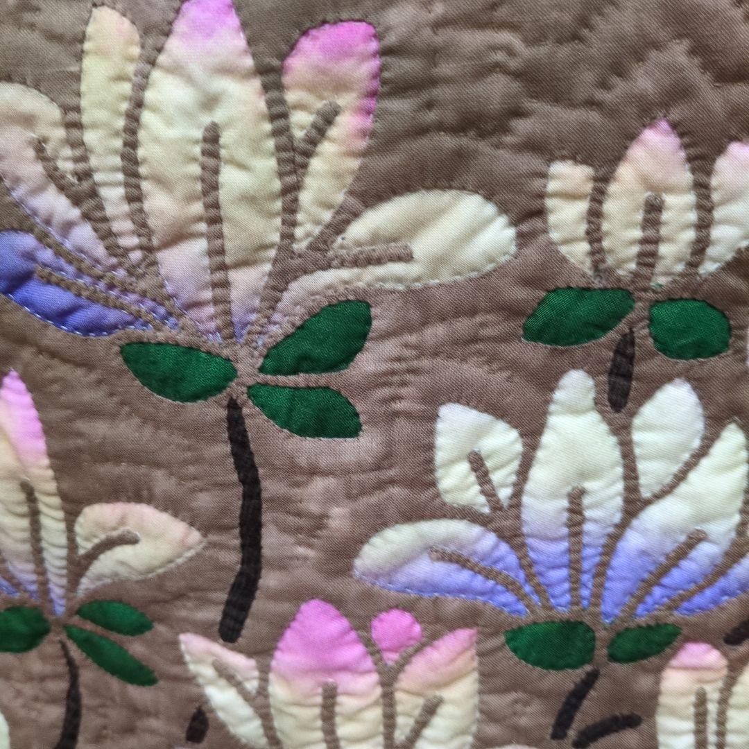 木蓮のハワイアンキルトバッグ　ハンドメイド