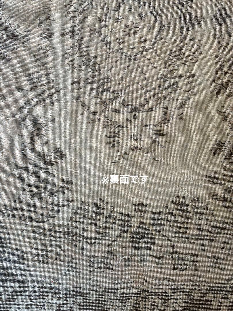 ヴィンテージラグ　ベージュオーバーダイ　ボタニカルメダリオン　トルコ　アナトリア