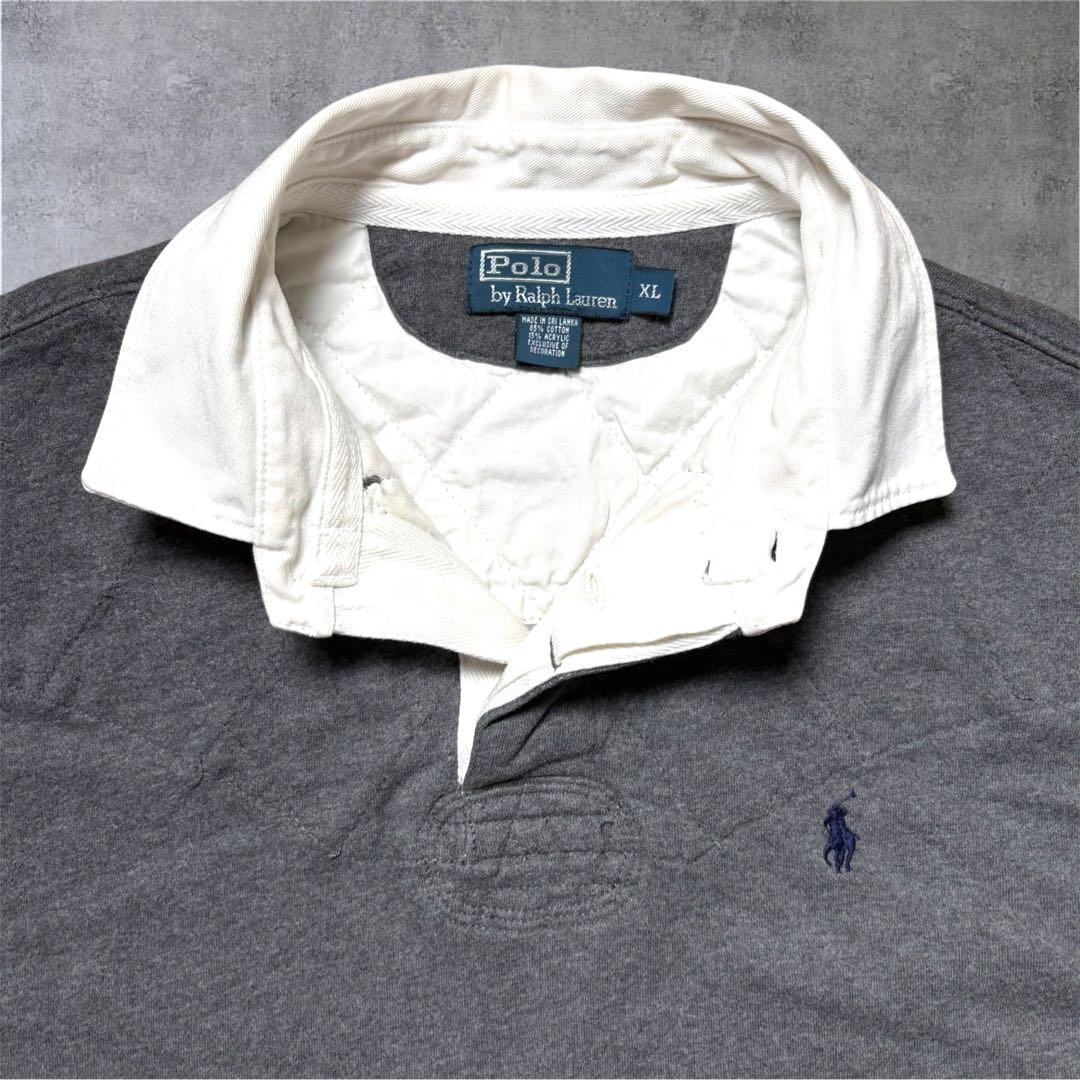 Polo Ralph LaurenラガーシャツスウェットトレーナーXL裏起毛　灰