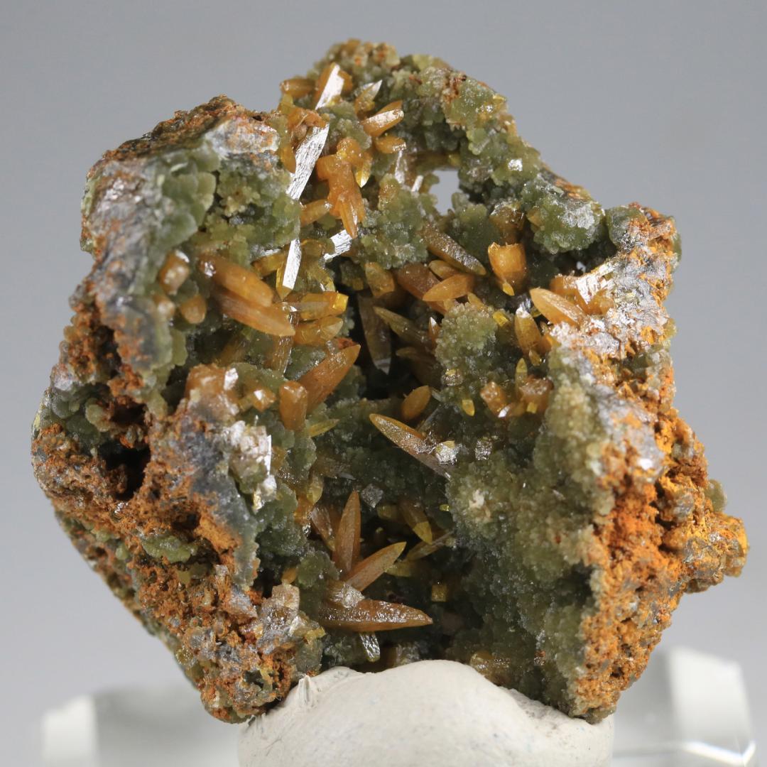 ウルフェナイト ミメタイト 共生標本 メキシコ産 / 原石 天然石 鉱物標本