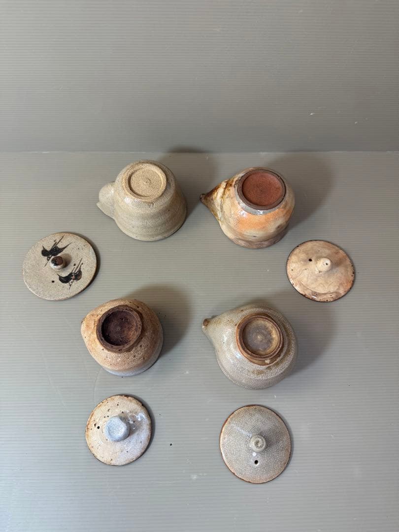 2790 萩焼　宝瓶　4客