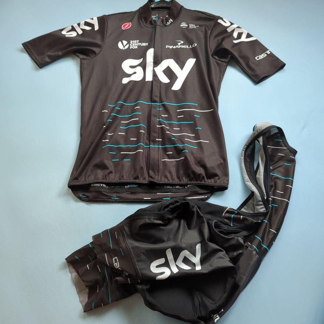 Team Sky サイクルジャージ M 黒 UCIワールドツアー