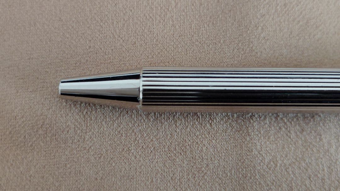 Cartier マスト ドゥ カルティエ ストライプ柄 ボールペン シルバー