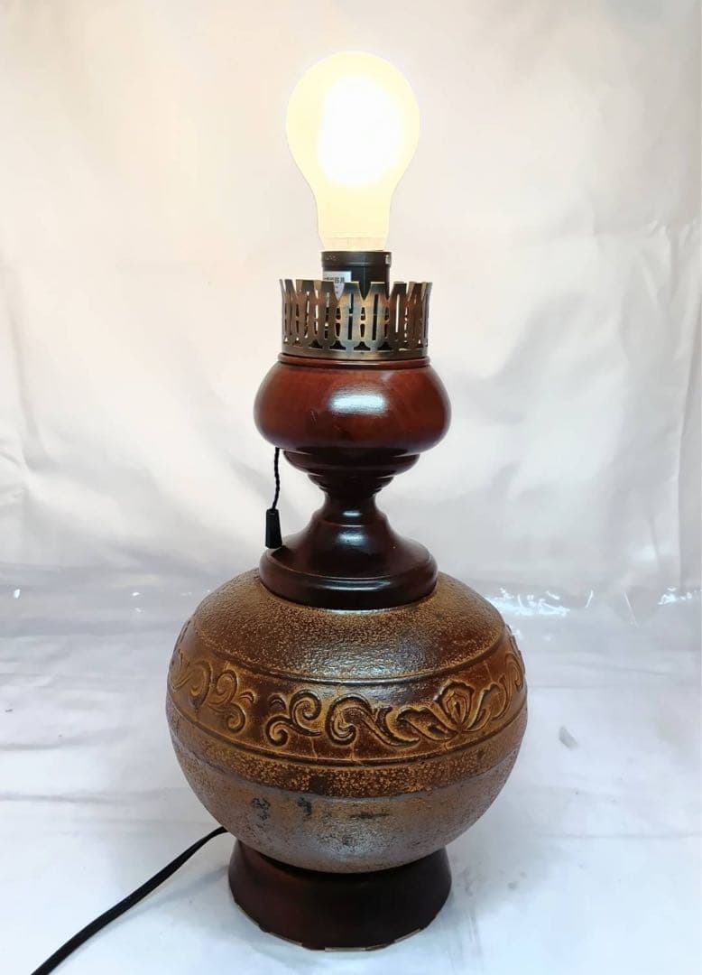 アンティーク　南部鉄器　台座　テーブル ランプ　スタンド　照明　骨董　レトロ