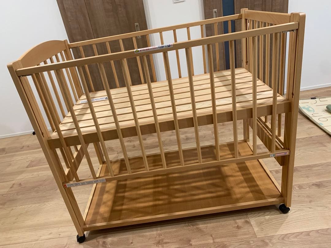美品　ベビーベッド　澤田工業　サワベビー　トリプルスライド　G型　グランデ