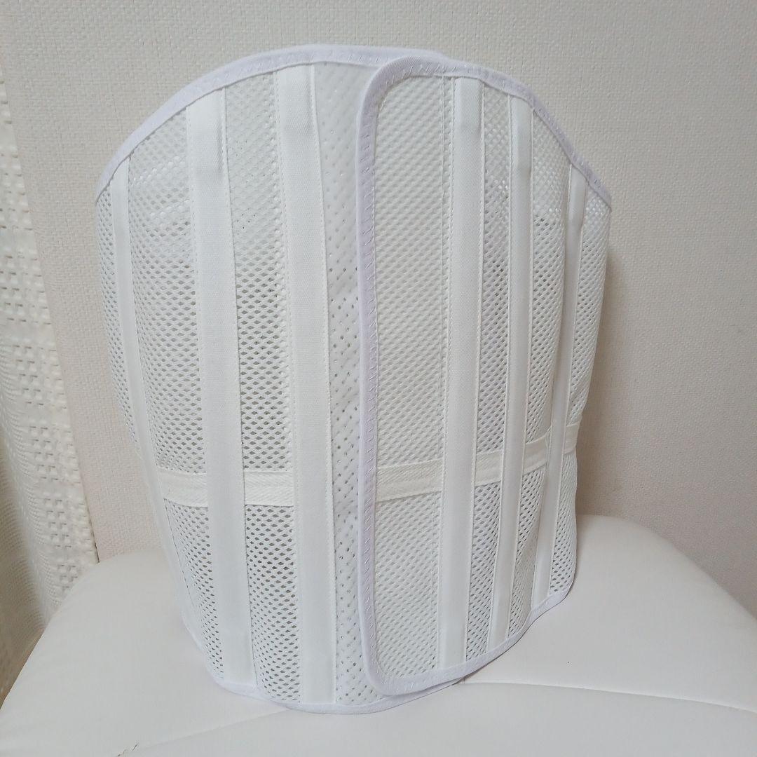 腰痛コルセット 通気性メッシュ 白