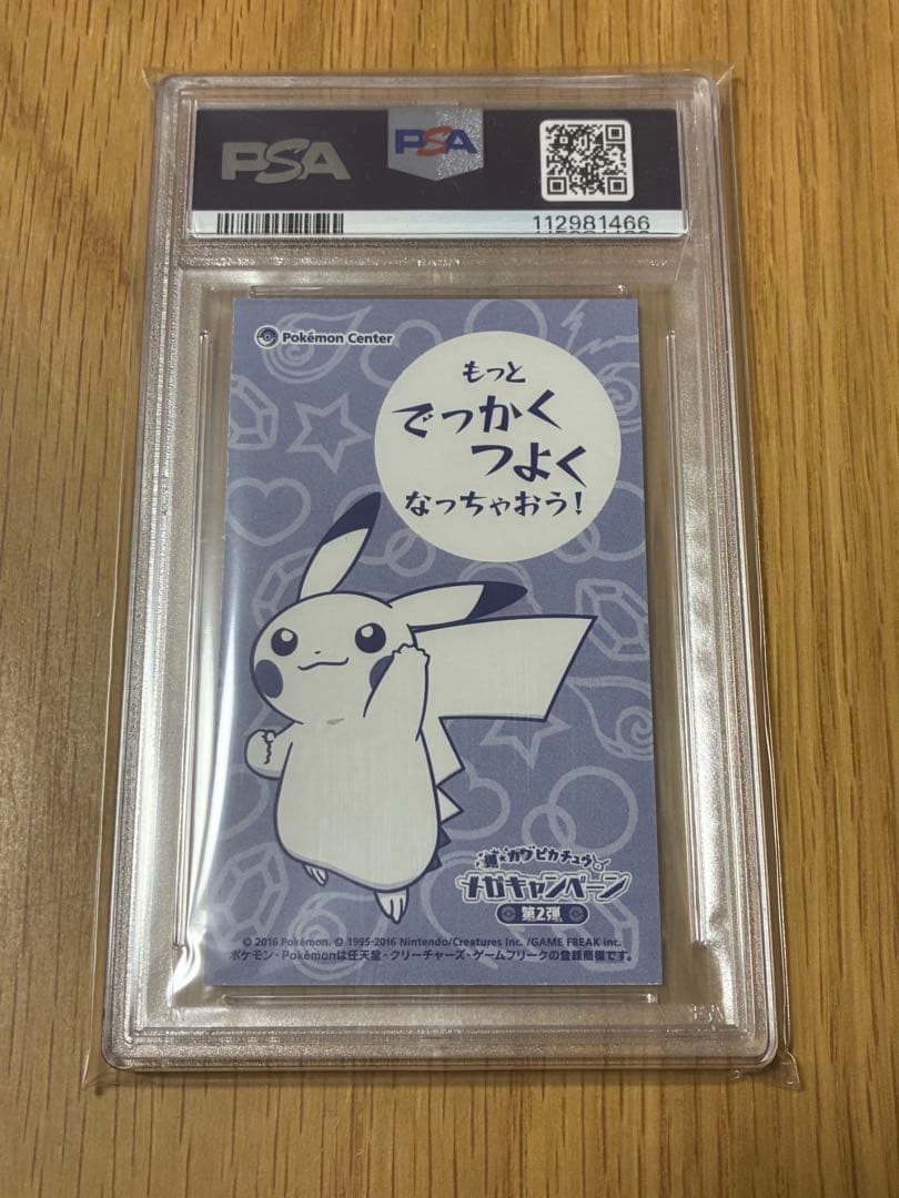 PSA10☆ポンチョを着たピカチュウ☆名刺カード メガリザードン