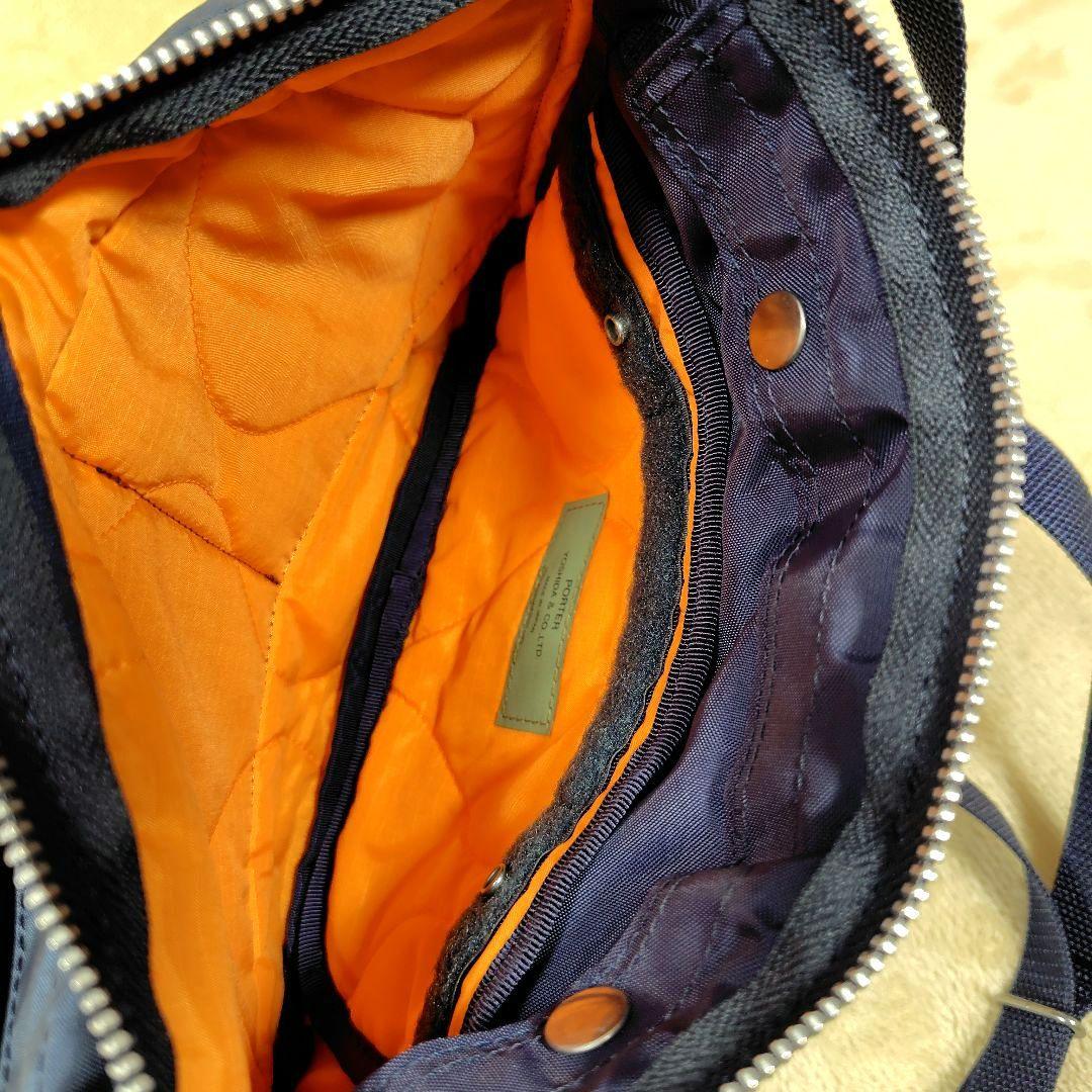 未使用級 PORTER ポーター フォース ショルダーバッグ サコッシュ 紺色