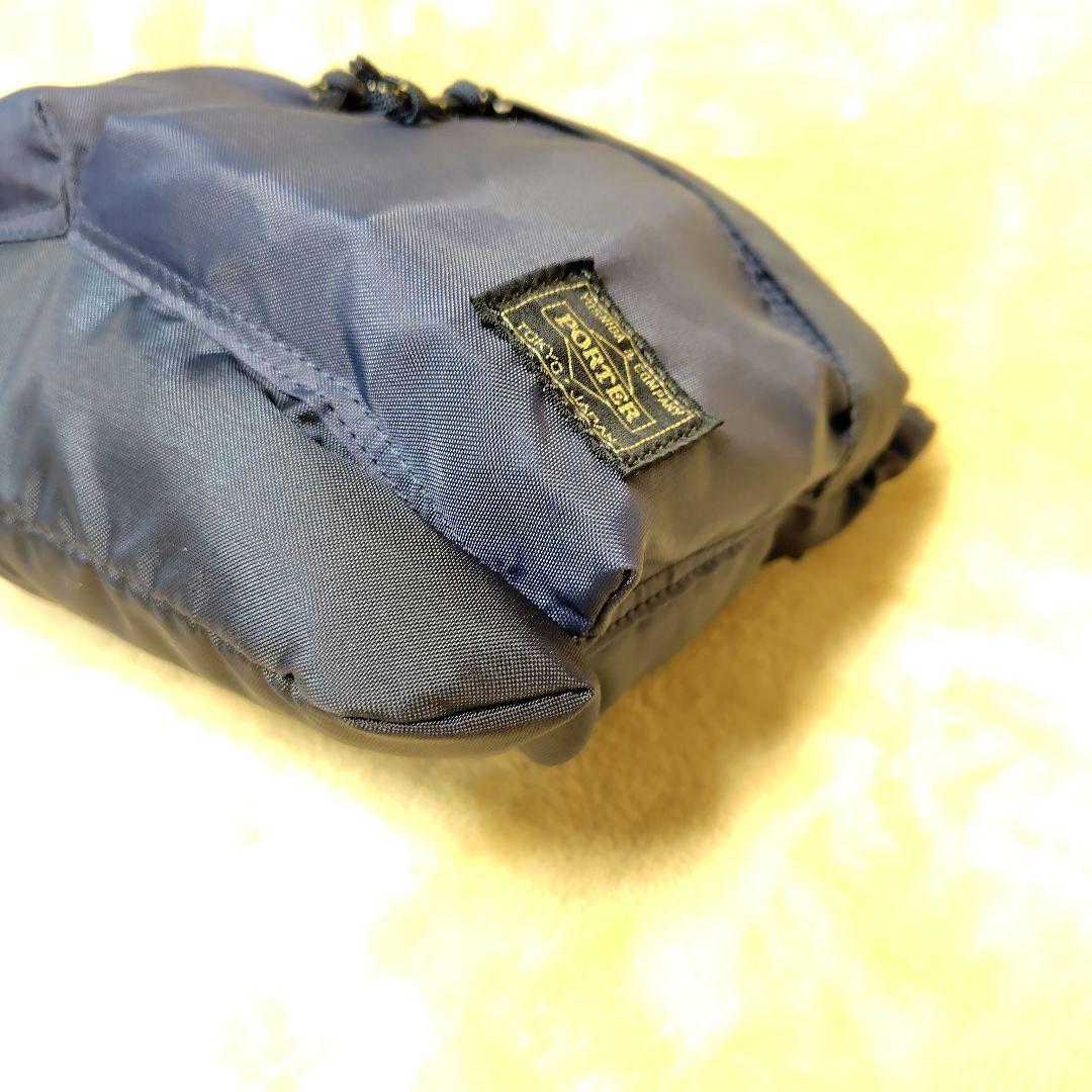 未使用級 PORTER ポーター フォース ショルダーバッグ サコッシュ 紺色