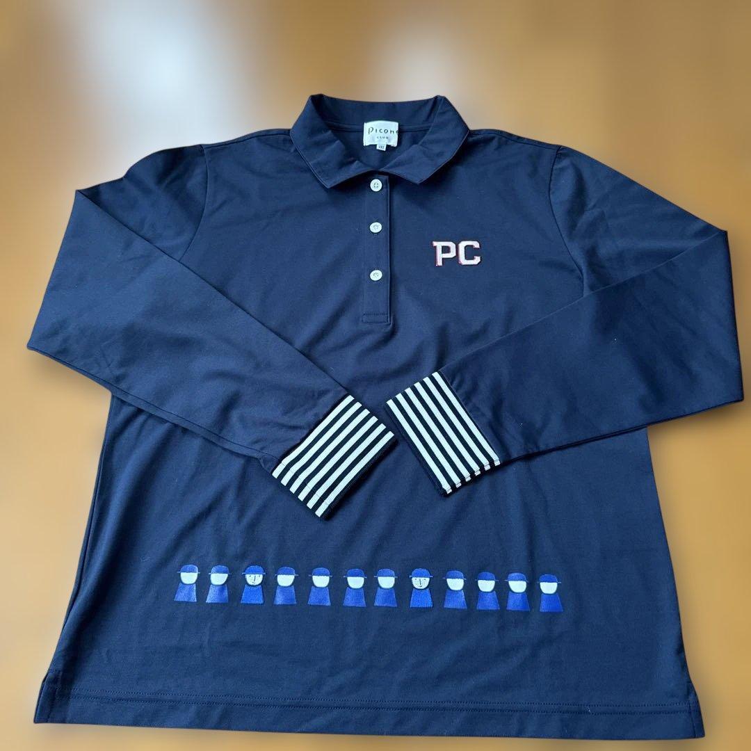 【未使用】Picone Club ネイビー 長袖ポロシャツ ピッコーネクラブ　Ⅲ