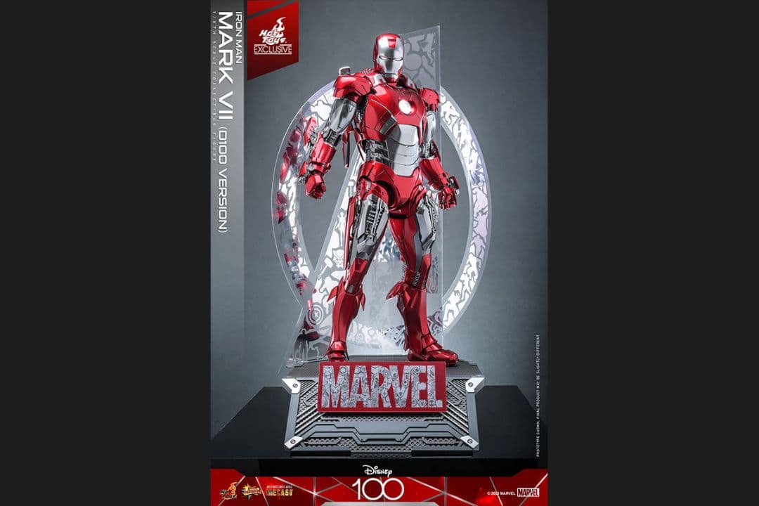 ホットトイズ ディズニー100 アイアンマン・マーク７プラチナカラー
