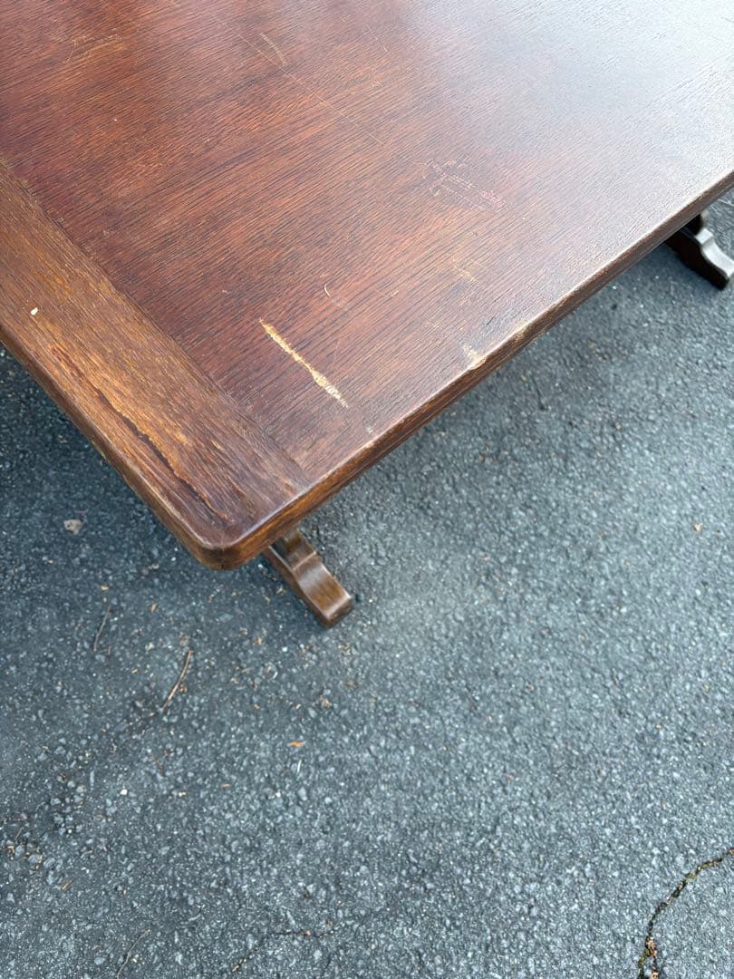 ③ イギリスヴィンテージ 4人掛け　ダイニングテーブル　リフェクトリーテーブル