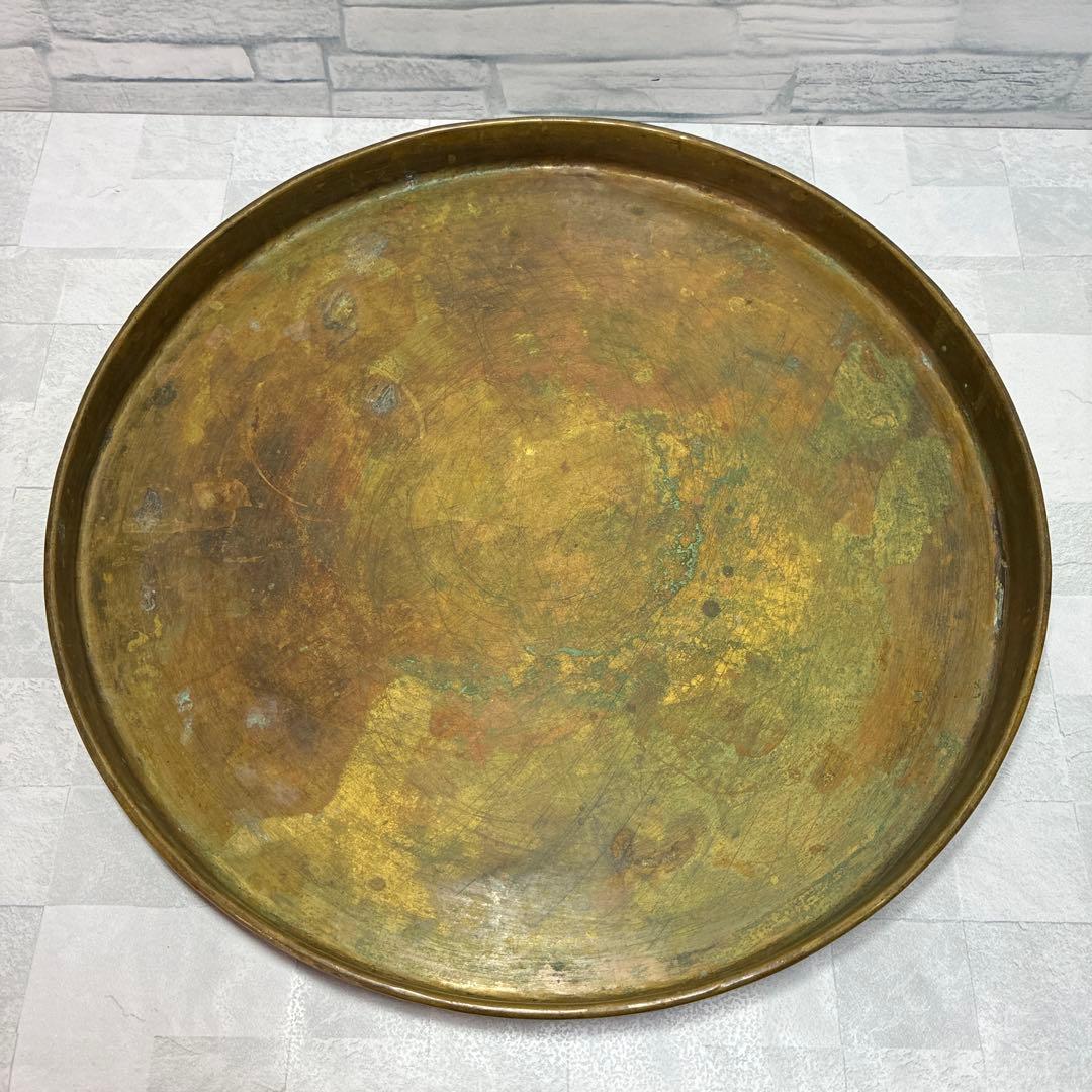 真鍮 パレット アンティーク 芸術 昭和 レトロ 30.5cm
