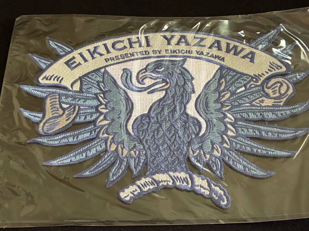 劇レア　限定品　矢沢永吉　大判　刺繍ワッペン　フェニックス　ブルー