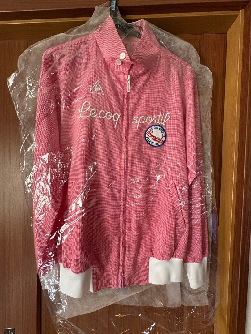 新品未使用：Le Coq Sportif ゴルフピンクチェックジャケット