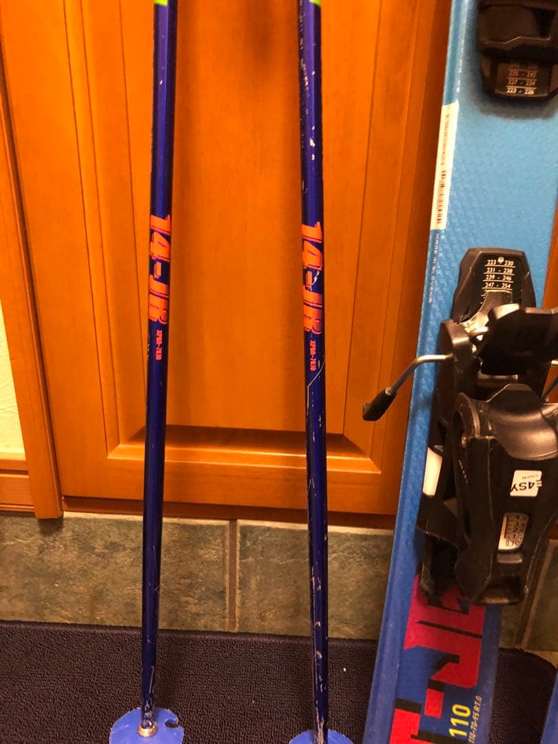 ゆうき☆キッズ　カービングスキー板110cm ストック85cm セット