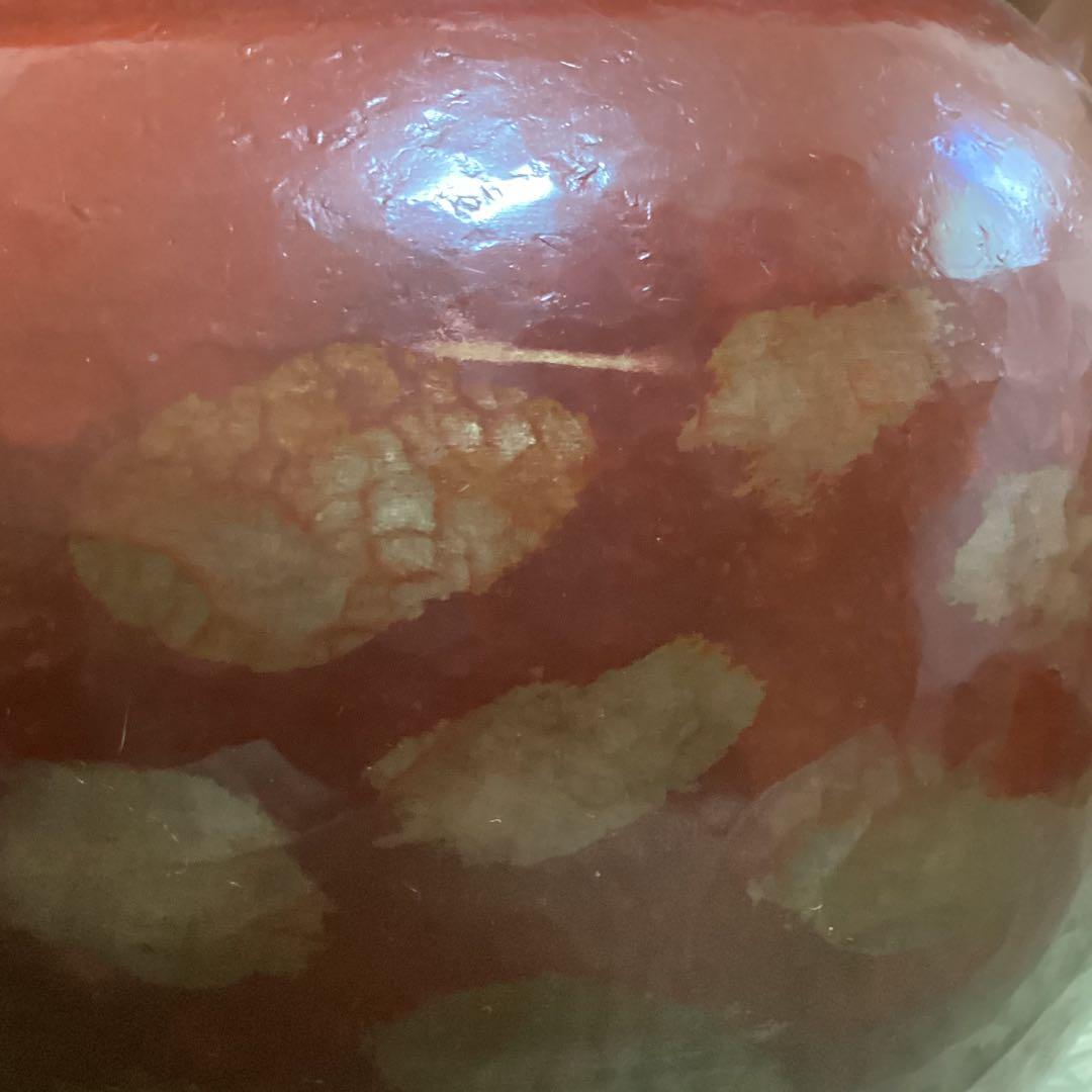 玉川堂製　槌目漆塗り銅薬罐