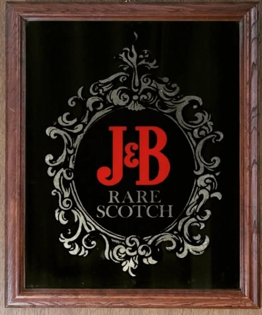 パブミラー　インテリア　ヴィンテージ　J＆B　ウイスキー　スコッチ　非売品