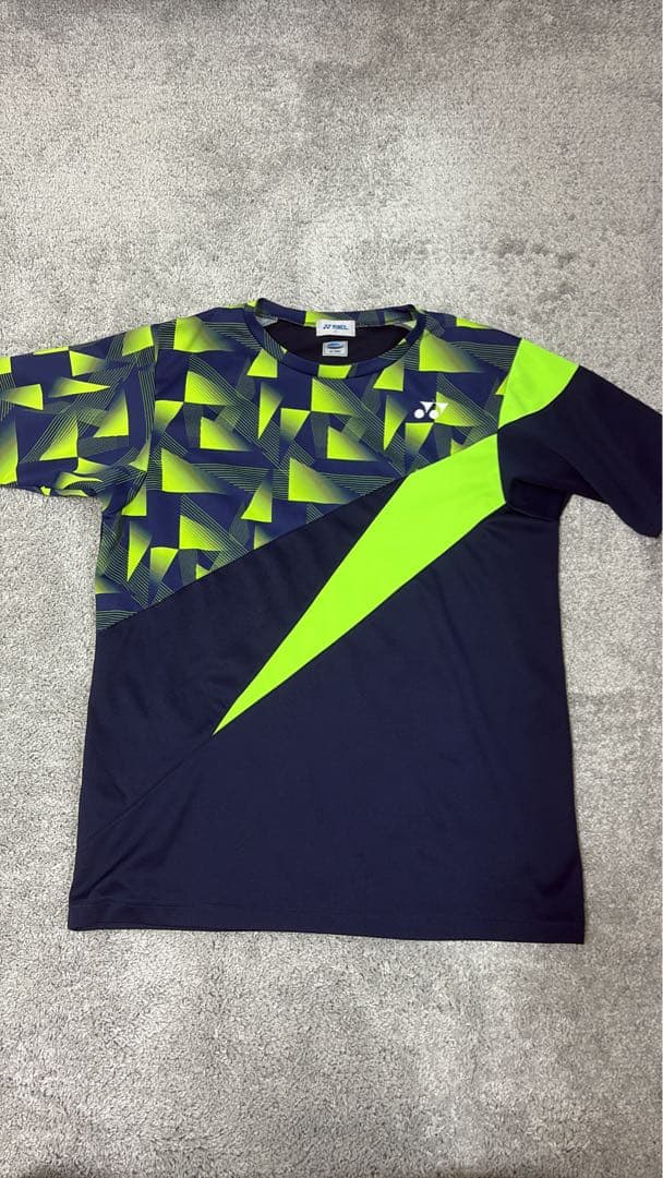 YONEX テニス Tシャツ ネイビー/グリーン JAPAN 激レア