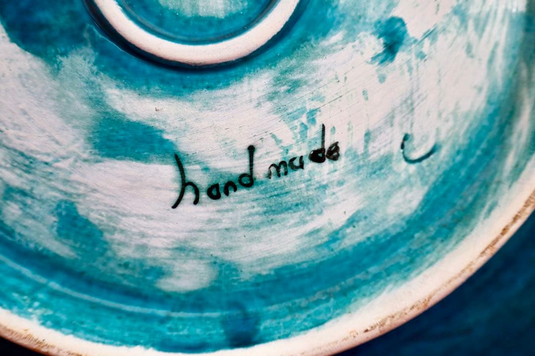 トルコ雑貨・大皿・飾皿【トルコブルー　ターコイズブルー】